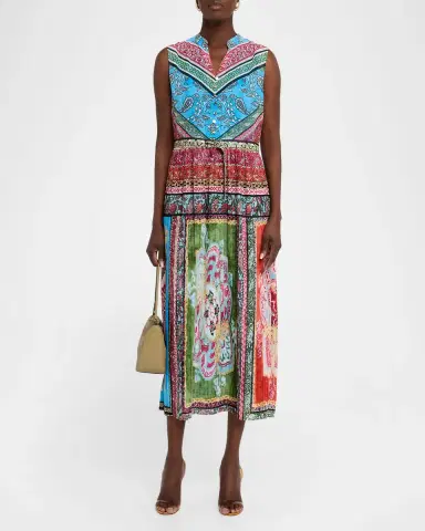Elie Tahari The Adira Sleeveless Floral-Print Midi Dress | Thumbnail 2 Elie Tahari The Adira Sleeveless Floral-Print Midi Dress | Thumbnail 2