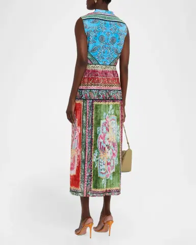 Elie Tahari The Adira Sleeveless Floral-Print Midi Dress | Thumbnail 3 Elie Tahari The Adira Sleeveless Floral-Print Midi Dress | Thumbnail 3