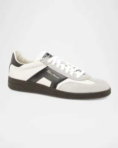 Santoni DBS Oly Mixed Leather Low-Top Sneakers | Thumbnail 2 Santoni DBS Oly Mixed Leather Low-Top Sneakers | Thumbnail 2
