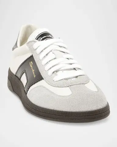 Santoni DBS Oly Mixed Leather Low-Top Sneakers | Thumbnail 3 Santoni DBS Oly Mixed Leather Low-Top Sneakers | Thumbnail 3