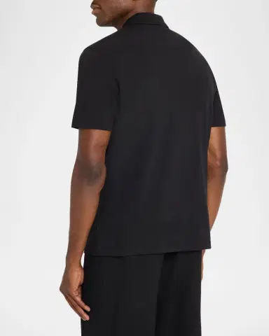 Bugatchi Men's Quarter-Zip Melange Performance Knit Polo Shirt | Thumbnail 3 Bugatchi Men's Quarter-Zip Melange Performance Knit Polo Shirt | Thumbnail 3