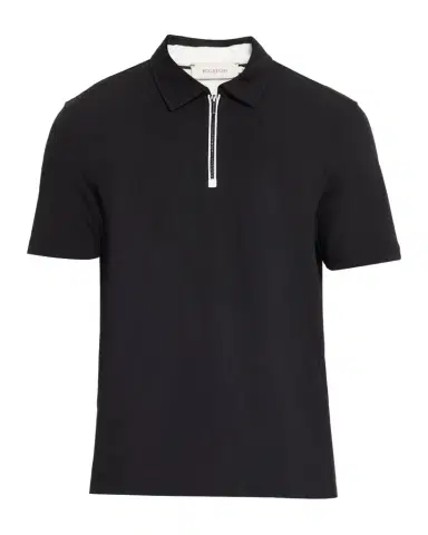Bugatchi Men's Quarter-Zip Melange Performance Knit Polo Shirt | Thumbnail 1 Bugatchi Men's Quarter-Zip Melange Performance Knit Polo Shirt | Thumbnail 1