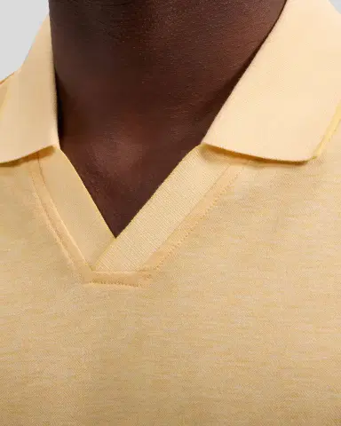 Bugatchi Men's Performance Micro-Herringbone Johnny Collar Polo Shirt | Thumbnail 4 Bugatchi Men's Performance Micro-Herringbone Johnny Collar Polo Shirt | Thumbnail 4