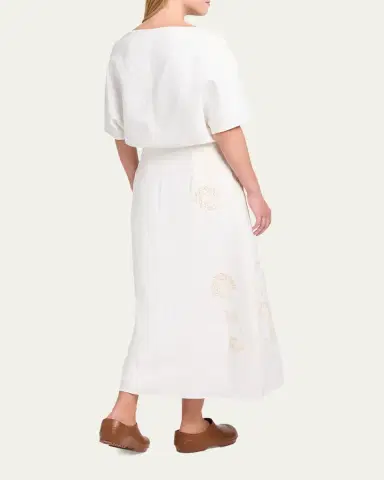TWP The A-Line Embroidered Linen Skirt | Thumbnail 7 TWP The A-Line Embroidered Linen Skirt | Thumbnail 7