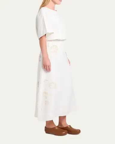 TWP The A-Line Embroidered Linen Skirt | Thumbnail 8 TWP The A-Line Embroidered Linen Skirt | Thumbnail 8