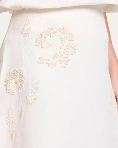 TWP The A-Line Embroidered Linen Skirt | Thumbnail 9 TWP The A-Line Embroidered Linen Skirt | Thumbnail 9