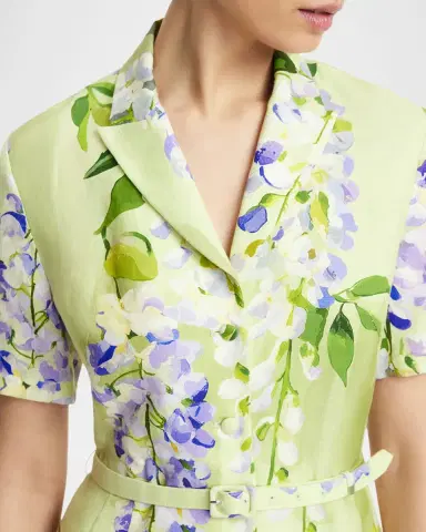 LEO LIN Brigitte Belted Floral-Print Mini Dress | Thumbnail 7 LEO LIN Brigitte Belted Floral-Print Mini Dress | Thumbnail 7