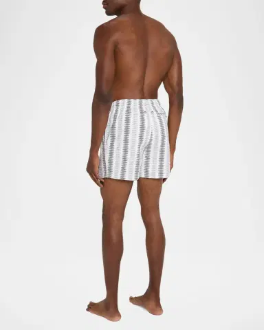 Bugatchi Men's Cruz Mid-Length Diamond Stripe Swim Trunks | Thumbnail 3 Bugatchi Men's Cruz Mid-Length Diamond Stripe Swim Trunks | Thumbnail 3