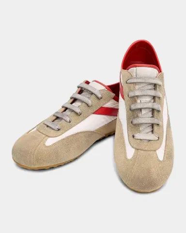 Alexander McQueen Boxe Mixed Leather Low-Top Sneakers | Thumbnail 4 Alexander McQueen Boxe Mixed Leather Low-Top Sneakers | Thumbnail 4