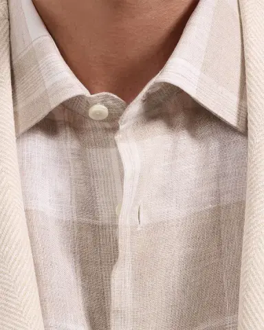 Bugatchi Men's Herringbone Cotton and Linen Two-Button Blazer | Thumbnail 5 Bugatchi Men's Herringbone Cotton and Linen Two-Button Blazer | Thumbnail 5