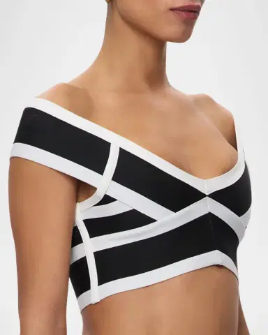 Hervé Léger The Spotlight Crop Top | Thumbnail 4 Hervé Léger The Spotlight Crop Top | Thumbnail 4
