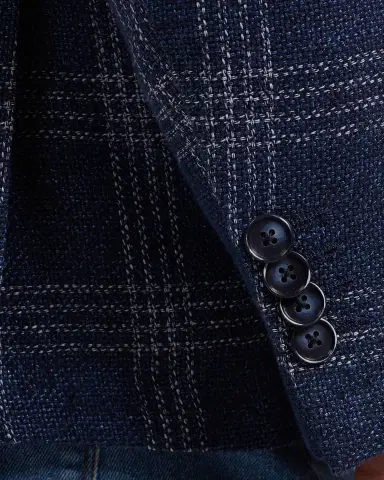 Bugatchi Men's Windowpane Two-Button Blazer | Thumbnail 6 Bugatchi Men's Windowpane Two-Button Blazer | Thumbnail 6