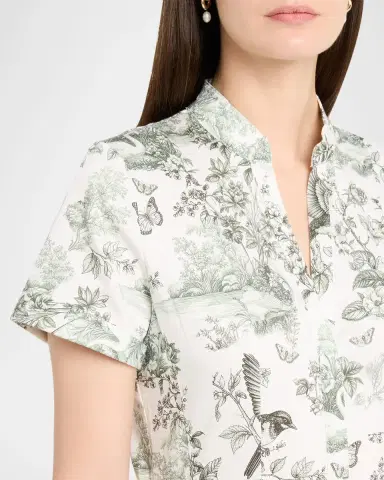 ALICE + OLIVIA Lucy Roll-Sleeve Midi Dress | Thumbnail 5 ALICE + OLIVIA Lucy Roll-Sleeve Midi Dress | Thumbnail 5