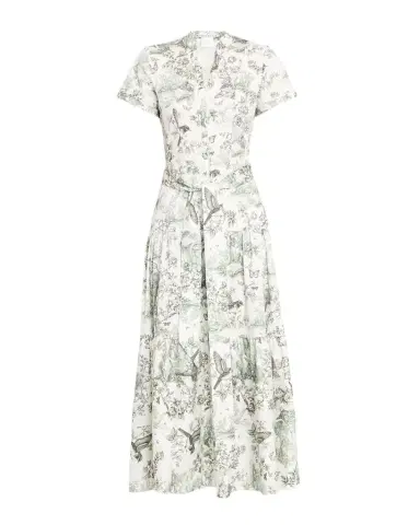 ALICE + OLIVIA Lucy Roll-Sleeve Midi Dress | Thumbnail 1 ALICE + OLIVIA Lucy Roll-Sleeve Midi Dress | Thumbnail 1