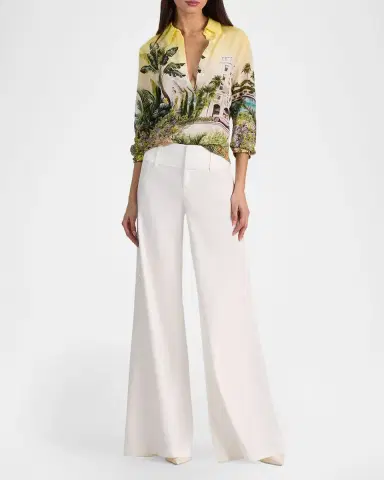 ALICE + OLIVIA Pure Paradise Willa Silk Blouse | Thumbnail 2 ALICE + OLIVIA Pure Paradise Willa Silk Blouse | Thumbnail 2
