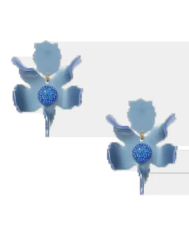 Lele Sadoughi Crystal Lily Earrings, Gray | Thumbnail 2 Lele Sadoughi Crystal Lily Earrings, Gray | Thumbnail 2