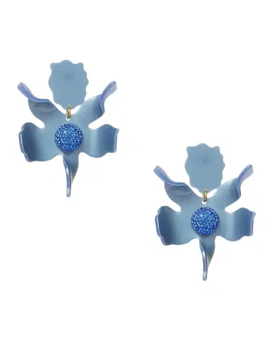 Lele Sadoughi Crystal Lily Earrings, Gray | Thumbnail 1 Lele Sadoughi Crystal Lily Earrings, Gray | Thumbnail 1