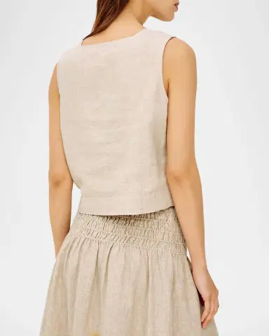 RAILS Akira Square-Neck Linen Crop Top | Thumbnail 3 RAILS Akira Square-Neck Linen Crop Top | Thumbnail 3