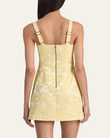 ALICE + OLIVIA Charlotte Floral Jacquard Mini Dress | Thumbnail 2 ALICE + OLIVIA Charlotte Floral Jacquard Mini Dress | Thumbnail 2