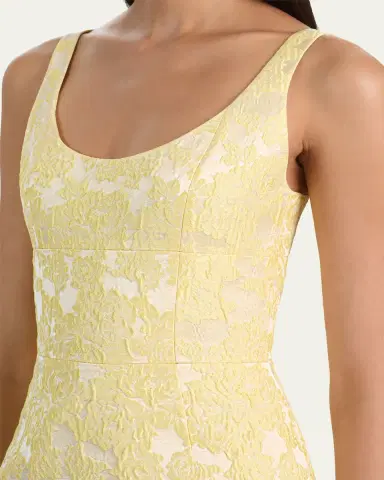 ALICE + OLIVIA Charlotte Floral Jacquard Mini Dress | Thumbnail 4 ALICE + OLIVIA Charlotte Floral Jacquard Mini Dress | Thumbnail 4