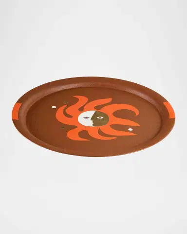 Jonathan Adler Playa Leather Circle Tray | Thumbnail 2 Jonathan Adler Playa Leather Circle Tray | Thumbnail 2