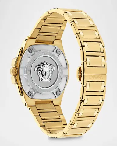 Versace Collection Men's Greca Reaction 43mm Ion Yellow Gold Plated Bracelet Watch | Thumbnail 3 Versace Collection Men's Greca Reaction 43mm Ion Yellow Gold Plated Bracelet Watch | Thumbnail 3
