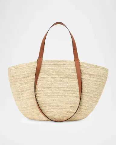 Loewe x Paula's Ibiza Extra Large Eclipse Basket Bag in Raffia and Calfskin | Thumbnail 3 Loewe x Paula's Ibiza Extra Large Eclipse Basket Bag in Raffia and Calfskin | Thumbnail 3