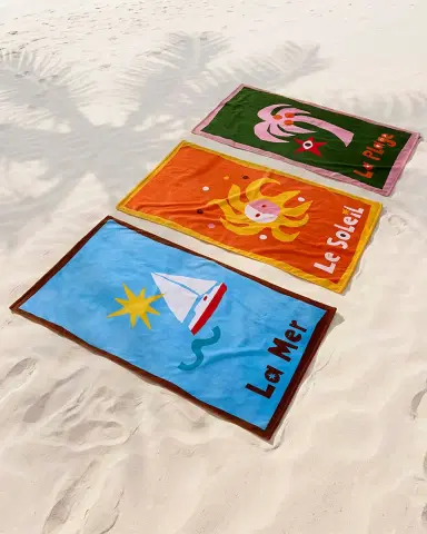 Jonathan Adler Playa Le Soleil Beach Towel, 40" x 70" | Thumbnail 3 Jonathan Adler Playa Le Soleil Beach Towel, 40" x 70" | Thumbnail 3