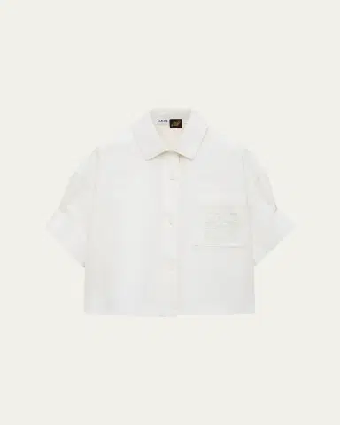 LOEWE x Paula's Ibiza Short-Sleeve Denim Boxy Shirt | Thumbnail 5 LOEWE x Paula's Ibiza Short-Sleeve Denim Boxy Shirt | Thumbnail 5