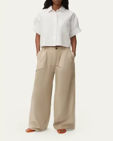 LOEWE x Paula's Ibiza Short-Sleeve Denim Boxy Shirt | Thumbnail 6 LOEWE x Paula's Ibiza Short-Sleeve Denim Boxy Shirt | Thumbnail 6
