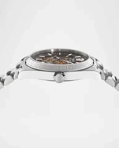 Versace Collection Men's Millenyium 40mm Skeleton Stainless Steel Bracelet Watch | Thumbnail 2 Versace Collection Men's Millenyium 40mm Skeleton Stainless Steel Bracelet Watch | Thumbnail 2