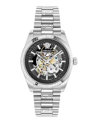 Versace Collection Men's Millenyium 40mm Skeleton Stainless Steel Bracelet Watch | Thumbnail 1 Versace Collection Men's Millenyium 40mm Skeleton Stainless Steel Bracelet Watch | Thumbnail 1