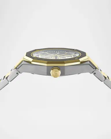 FERRAGAMO Men 's Ferragamo Edge 42mm Skeleton Two-Tone Bracelet Watch | Thumbnail 2 FERRAGAMO Men 's Ferragamo Edge 42mm Skeleton Two-Tone Bracelet Watch | Thumbnail 2