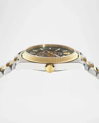 Versace Collection Men's Millenyium 40mm Skeleton Two-Tone Bracelet Watch | Thumbnail 2 Versace Collection Men's Millenyium 40mm Skeleton Two-Tone Bracelet Watch | Thumbnail 2