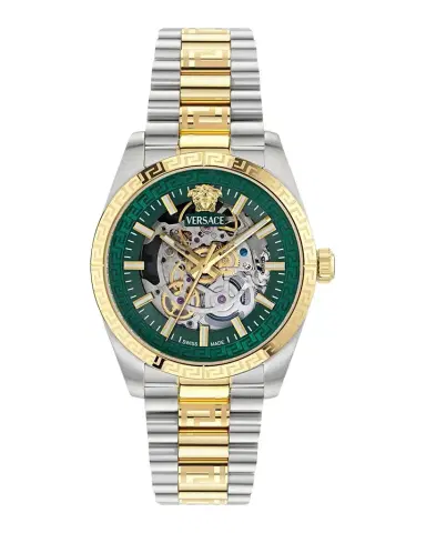 Versace Collection Men's Millenyium 40mm Skeleton Two-Tone Bracelet Watch | Thumbnail 1 Versace Collection Men's Millenyium 40mm Skeleton Two-Tone Bracelet Watch | Thumbnail 1