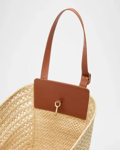 Loewe x Paula's Ibiza Medium Hammock Cabas Bag in Raffia and Calfskin | Thumbnail 4 Loewe x Paula's Ibiza Medium Hammock Cabas Bag in Raffia and Calfskin | Thumbnail 4