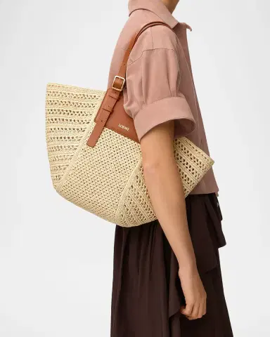 Loewe x Paula's Ibiza Medium Hammock Cabas Bag in Raffia and Calfskin | Thumbnail 5 Loewe x Paula's Ibiza Medium Hammock Cabas Bag in Raffia and Calfskin | Thumbnail 5