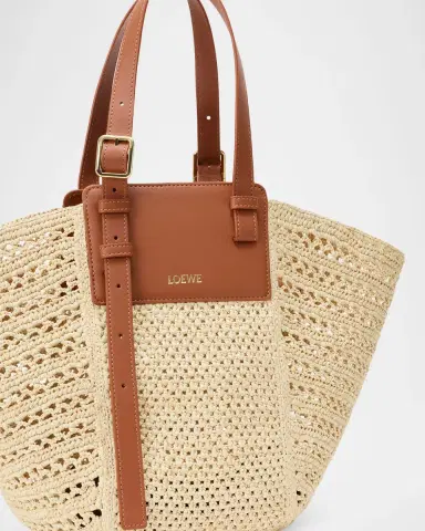 Loewe x Paula's Ibiza Medium Hammock Cabas Bag in Raffia and Calfskin | Thumbnail 6 Loewe x Paula's Ibiza Medium Hammock Cabas Bag in Raffia and Calfskin | Thumbnail 6