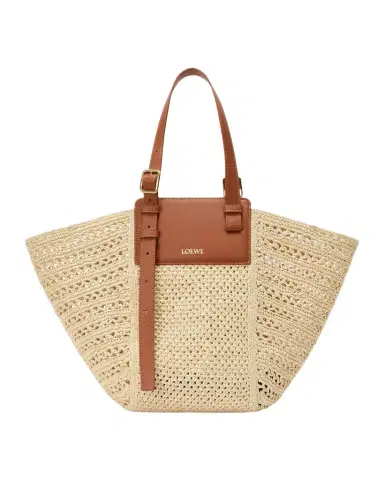 Loewe x Paula's Ibiza Medium Hammock Cabas Bag in Raffia and Calfskin | Thumbnail 1 Loewe x Paula's Ibiza Medium Hammock Cabas Bag in Raffia and Calfskin | Thumbnail 1