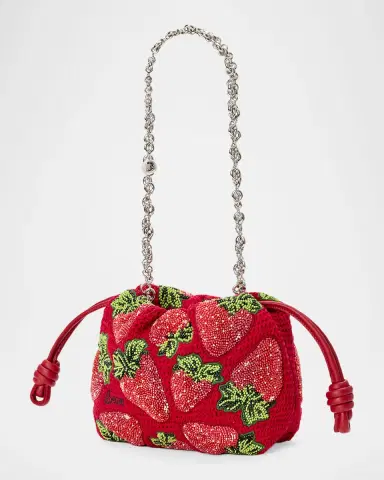 Loewe x Paula's Ibiza Strawberry-Beaded Crochet Clutch Bag | Thumbnail 3 Loewe x Paula's Ibiza Strawberry-Beaded Crochet Clutch Bag | Thumbnail 3