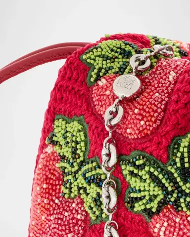 Loewe x Paula's Ibiza Strawberry-Beaded Crochet Clutch Bag | Thumbnail 6 Loewe x Paula's Ibiza Strawberry-Beaded Crochet Clutch Bag | Thumbnail 6