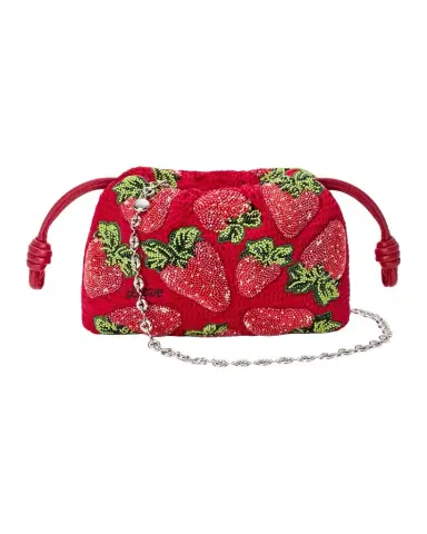 Loewe x Paula's Ibiza Strawberry-Beaded Crochet Clutch Bag | Thumbnail 1 Loewe x Paula's Ibiza Strawberry-Beaded Crochet Clutch Bag | Thumbnail 1