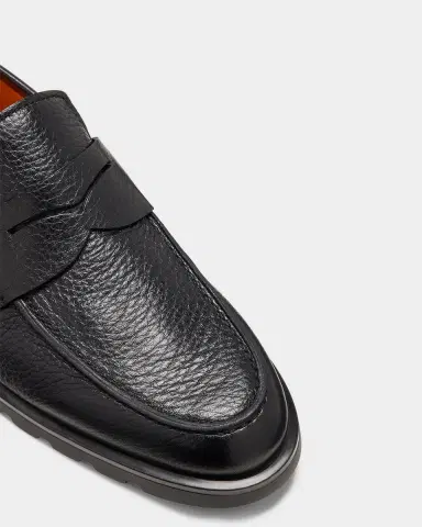Santoni Men's Rock Deerskin Lug-Sole Penny Loafers | Thumbnail 5 Santoni Men's Rock Deerskin Lug-Sole Penny Loafers | Thumbnail 5