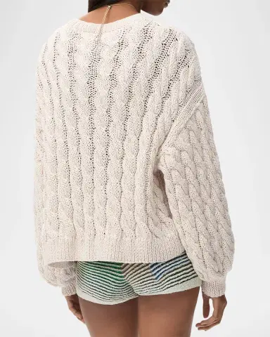 Loewe x Paula's Ibiza Anagram Cable-Knit Sweater | Thumbnail 2 Loewe x Paula's Ibiza Anagram Cable-Knit Sweater | Thumbnail 2