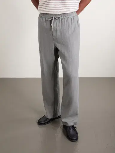 MR P. Edward Straight-Leg Garment-Dyed Linen Drawstring Trousers | Thumbnail 3 MR P. Edward Straight-Leg Garment-Dyed Linen Drawstring Trousers | Thumbnail 3