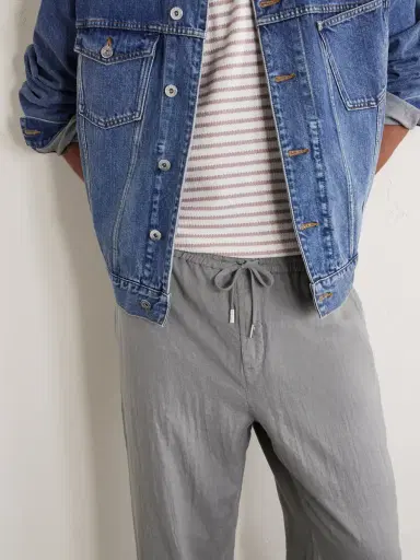 MR P. Edward Straight-Leg Garment-Dyed Linen Drawstring Trousers | Thumbnail 5 MR P. Edward Straight-Leg Garment-Dyed Linen Drawstring Trousers | Thumbnail 5