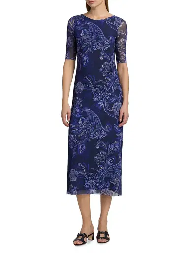 Johnny Was Women's Astrid Floral Mesh Midi-Dress - Miko | Thumbnail 3 Johnny Was Women's Astrid Floral Mesh Midi-Dress - Miko | Thumbnail 3