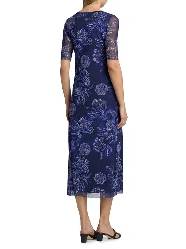 Johnny Was Women's Astrid Floral Mesh Midi-Dress - Miko | Thumbnail 5 Johnny Was Women's Astrid Floral Mesh Midi-Dress - Miko | Thumbnail 5