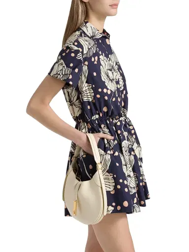Cara Cara Women's Asbury Floral Mini-Shirtdress - Dotted Flora Navy | Thumbnail 4 Cara Cara Women's Asbury Floral Mini-Shirtdress - Dotted Flora Navy | Thumbnail 4