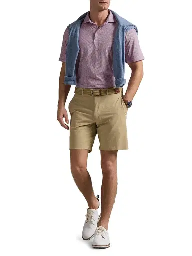 RLX Ralph Lauren Men's Cotton Jersey Polo Shirt - Dalia Pink Cambridge Rosette | Thumbnail 2 RLX Ralph Lauren Men's Cotton Jersey Polo Shirt - Dalia Pink Cambridge Rosette | Thumbnail 2